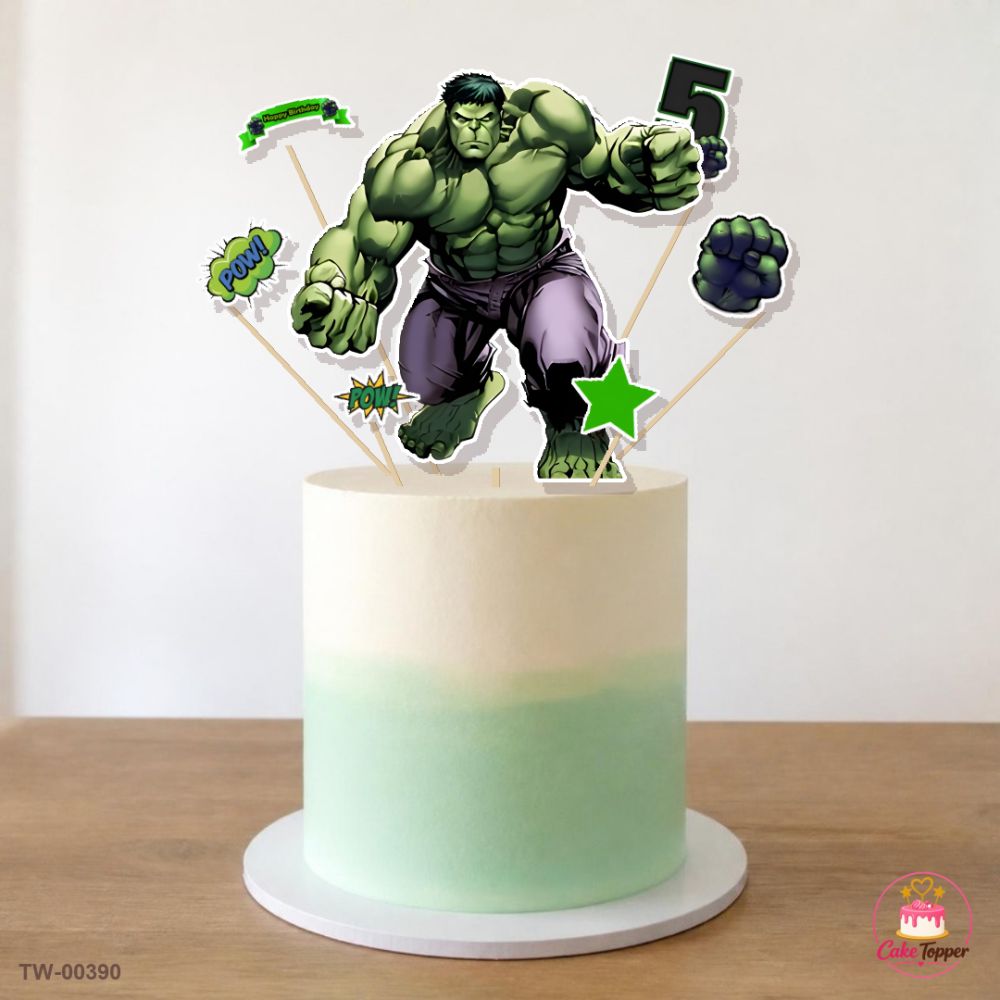 Hulk Topper Sheet 09 on a cake