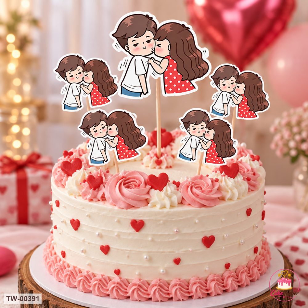 Love Topper Sheet 09 on a cake