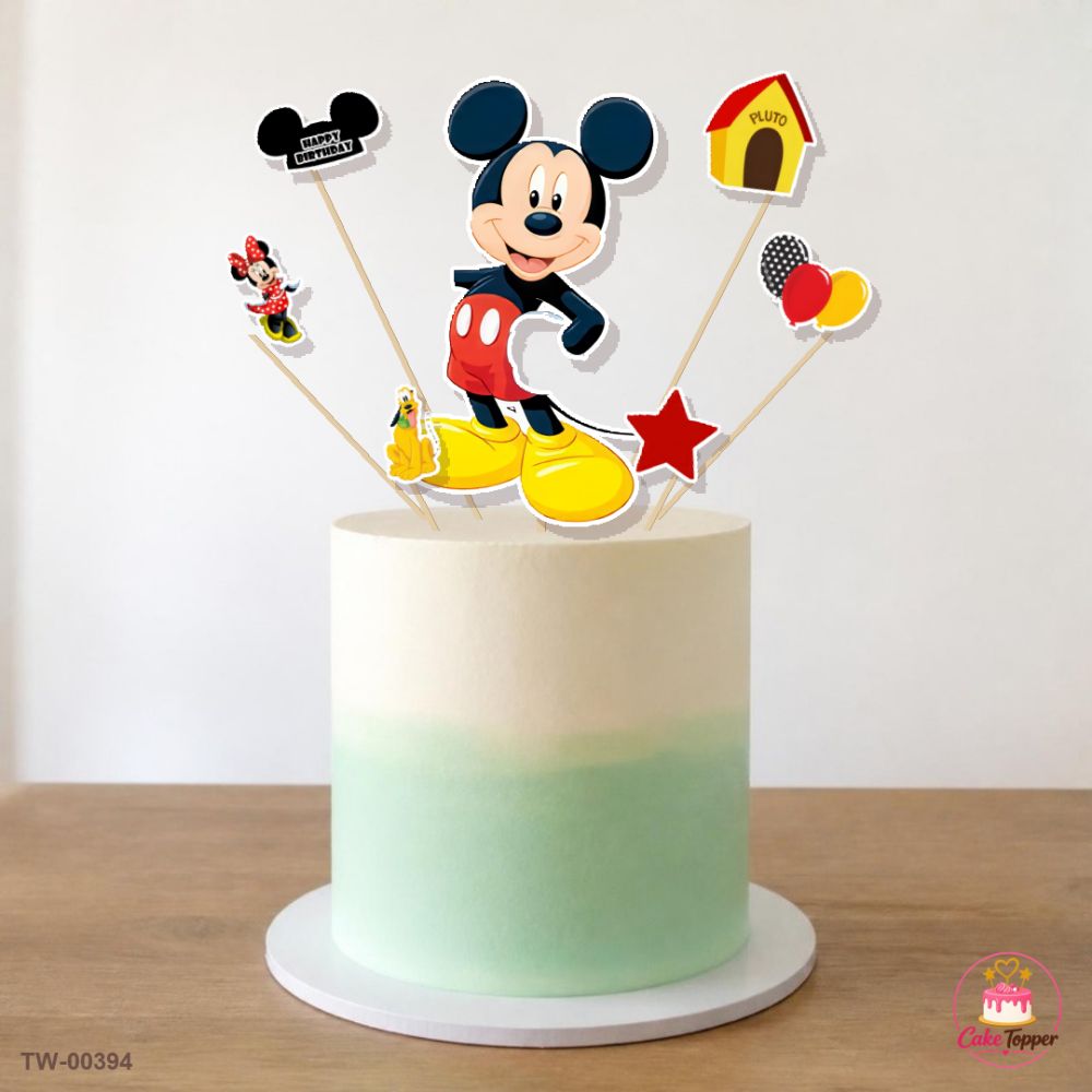 Mickey Mouse Topper Sheet 09 on a cake
