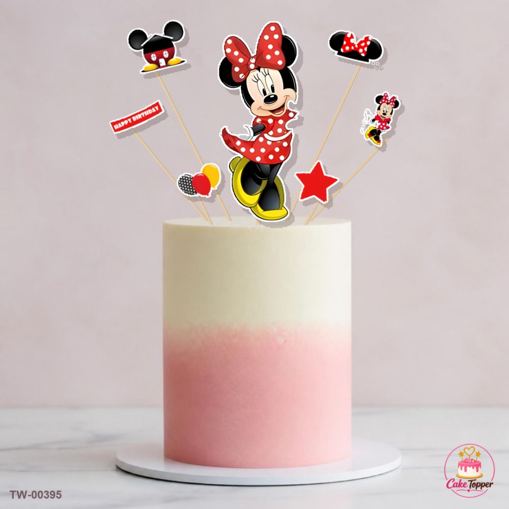 Minnie Mouse Topper Sheet 09 on a cake