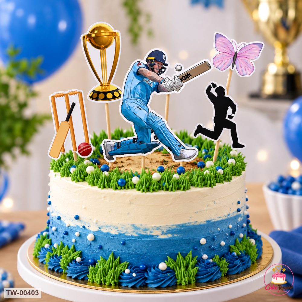 Sports Topper Sheet 09 on a cake
