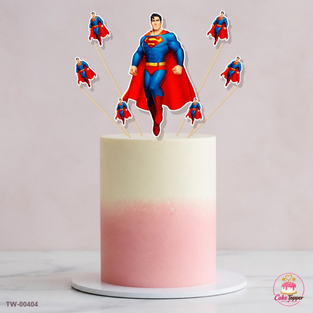 Superman Topper Sheet 09 on a cake