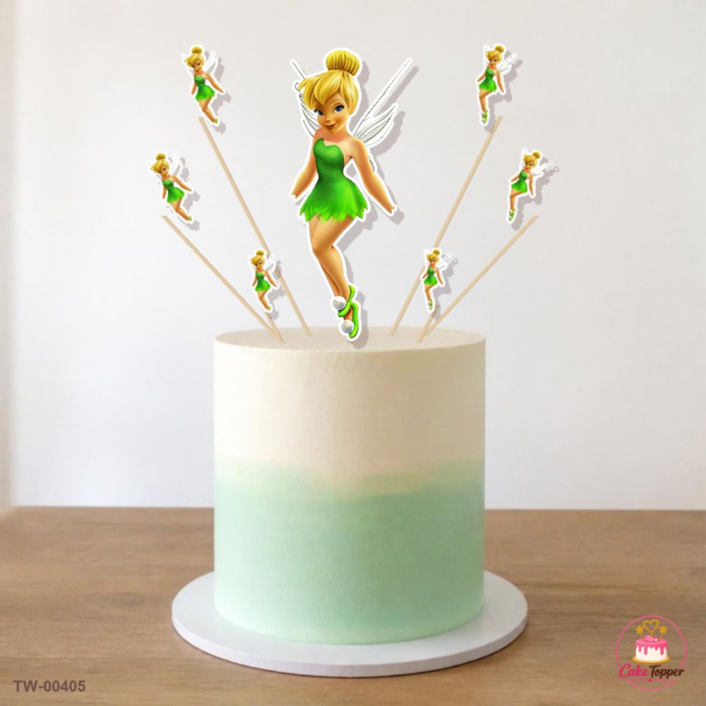 Tinker Bell Topper Sheet 09 on a cake