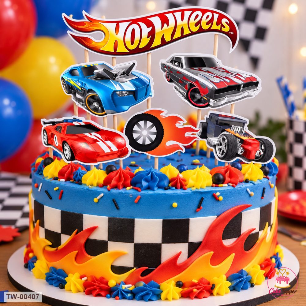 Vehicle Topper Sheet 09 on a cake