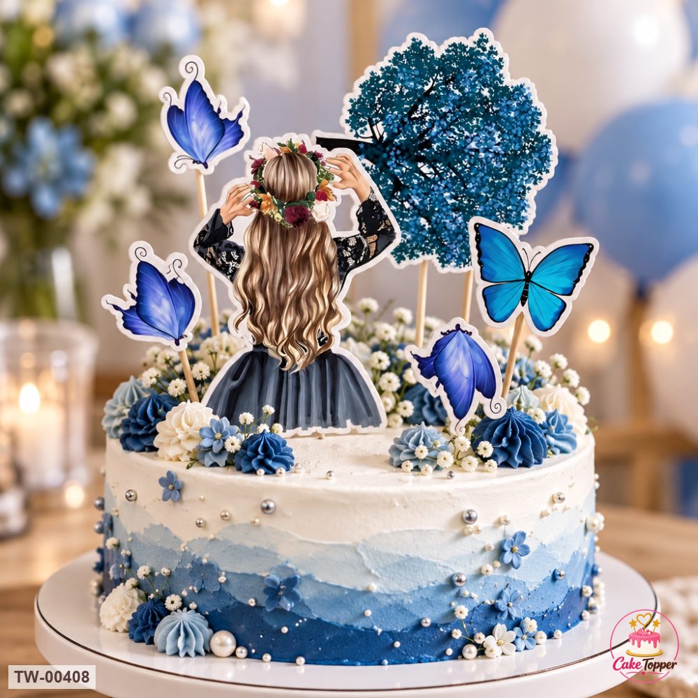 For Her Topper Sheet 09 on a cake