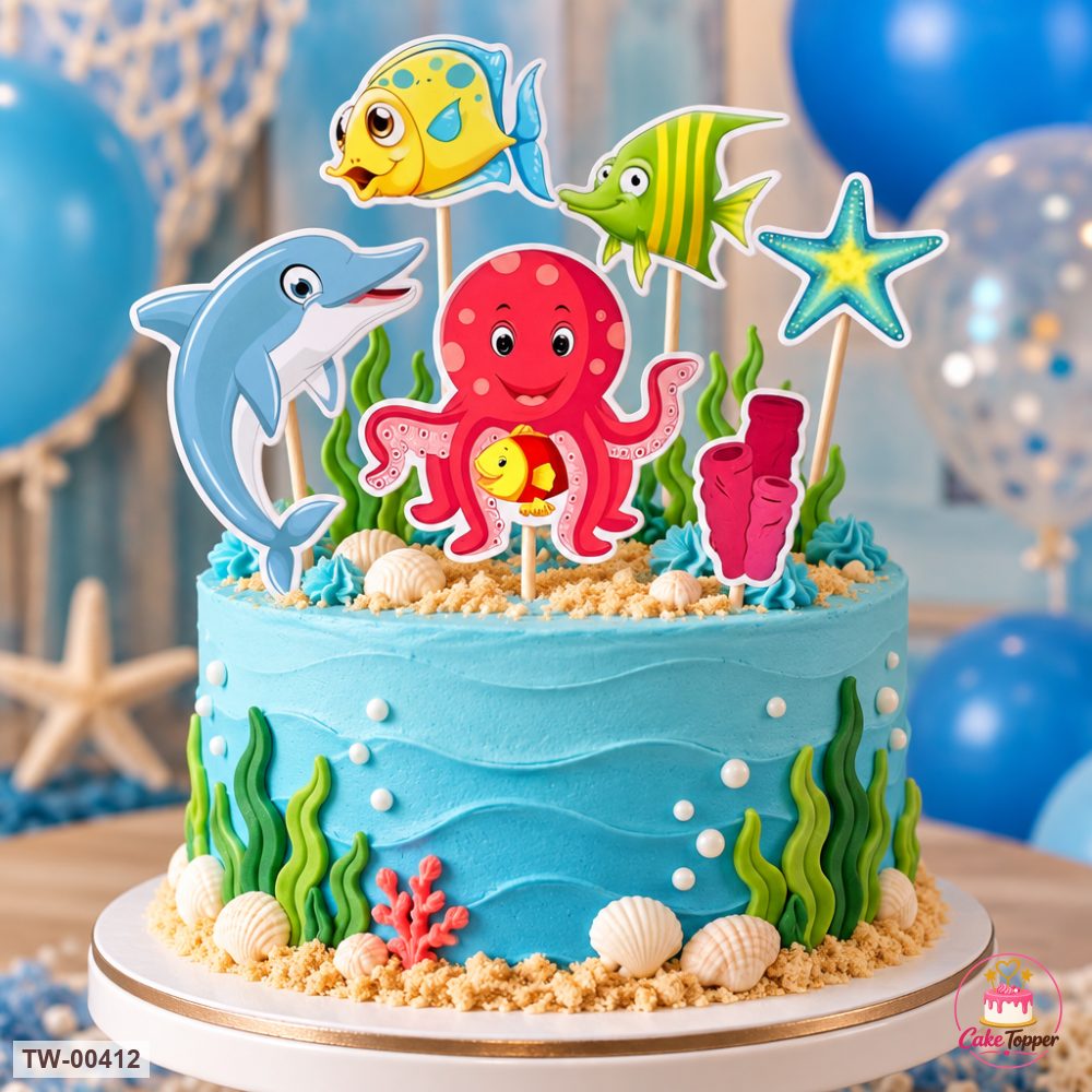 Animals Topper Sheet 10 on a cake