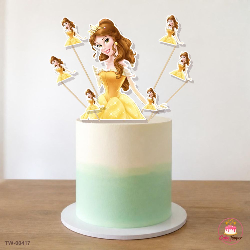 Belle Topper Sheet 10 on a cake