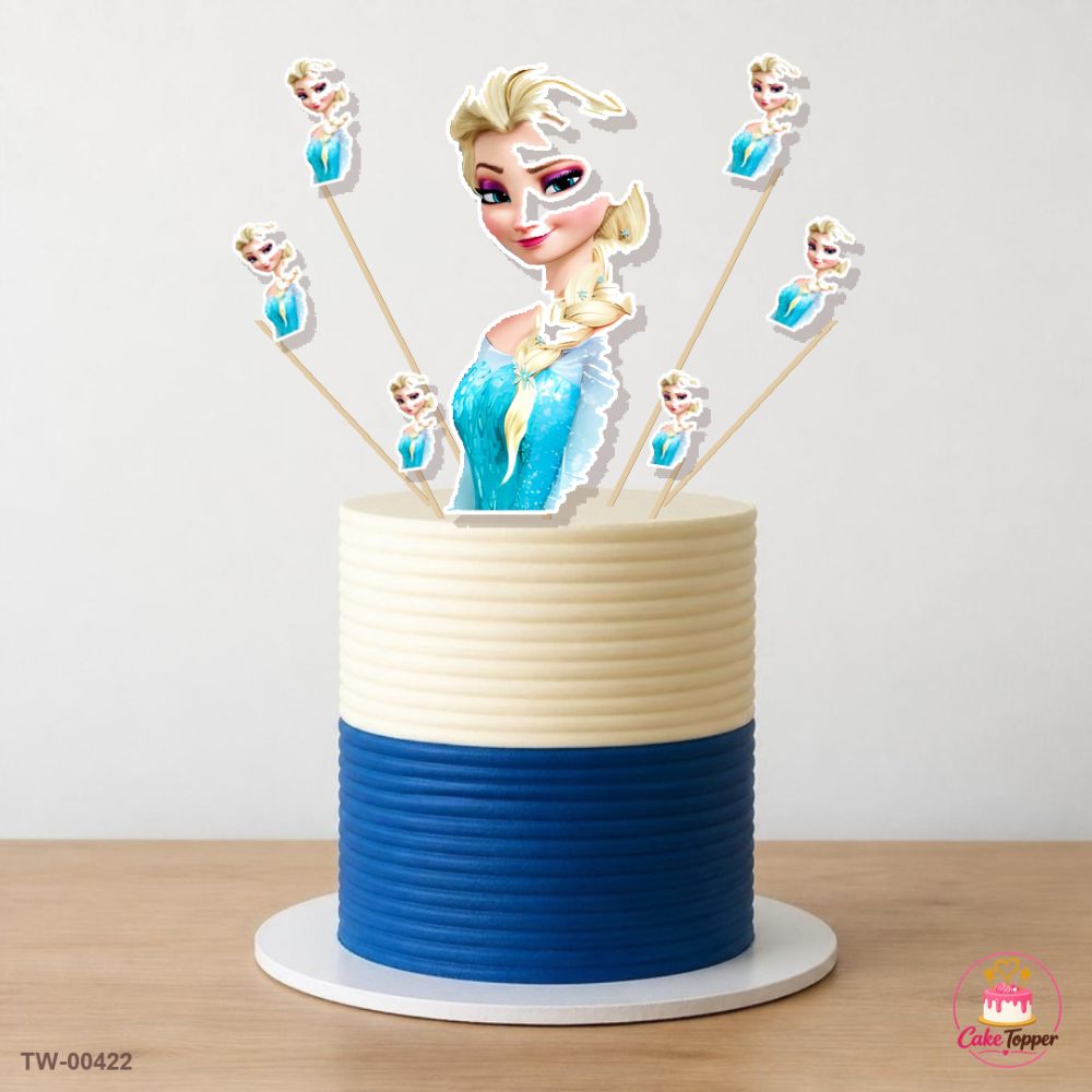 Elsa Topper Sheet 10 on a cake