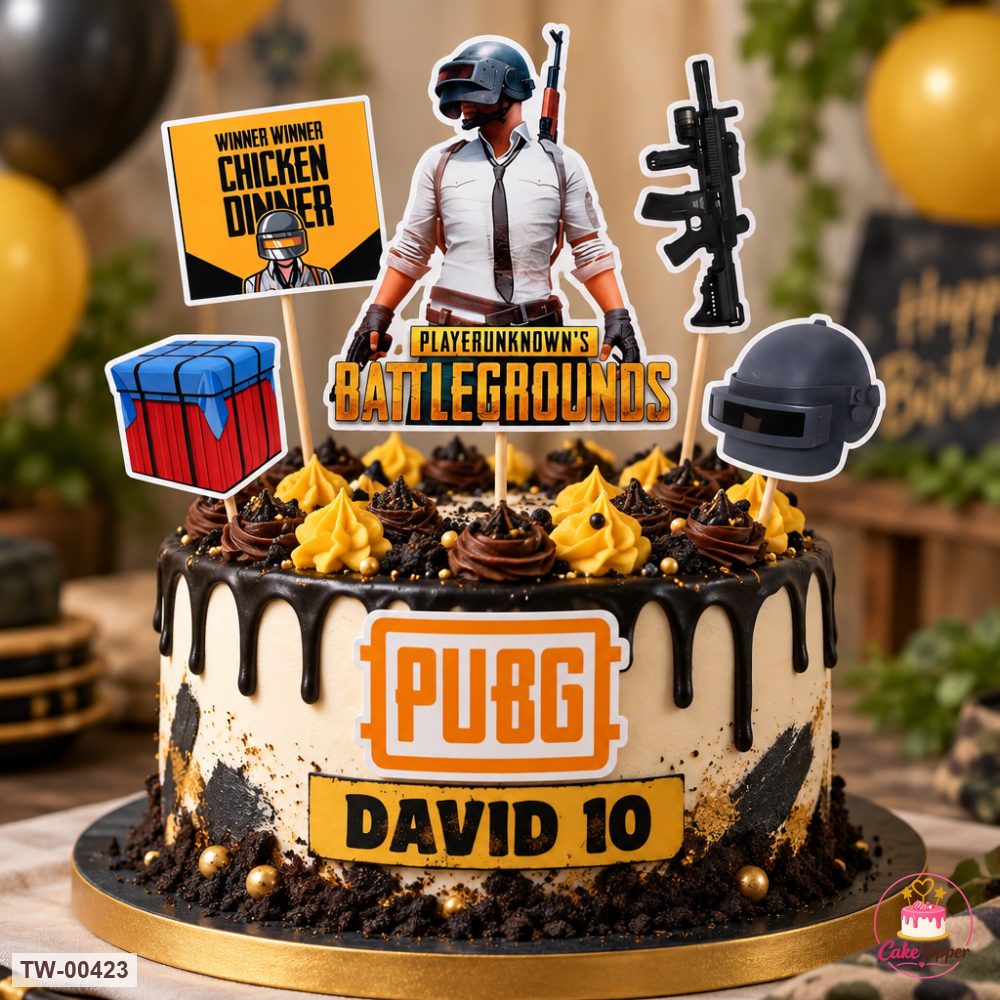 Games Topper Sheet 10 on a cake