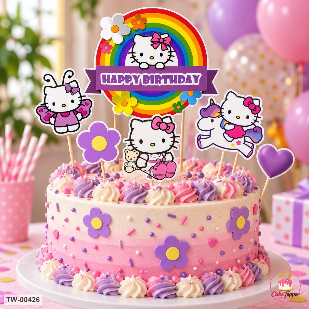 Hello Kitty Topper Sheet 10 on a cake
