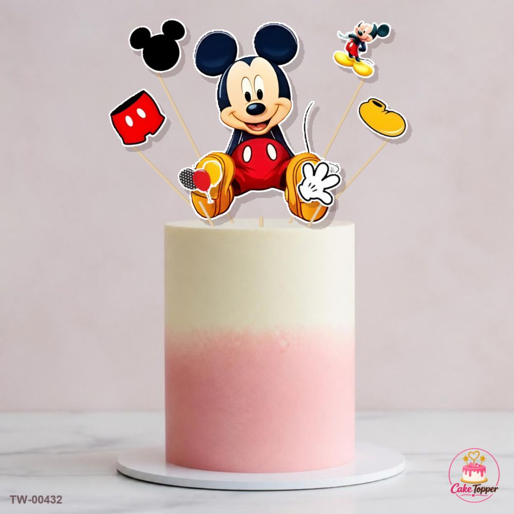 Mickey Mouse Topper Sheet 10 on a cake