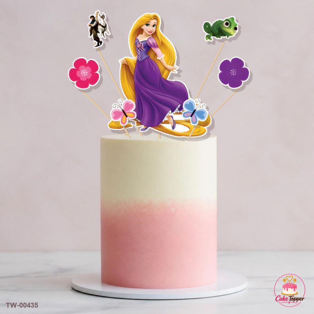 Rapunzel Topper Sheet 10 on a cake
