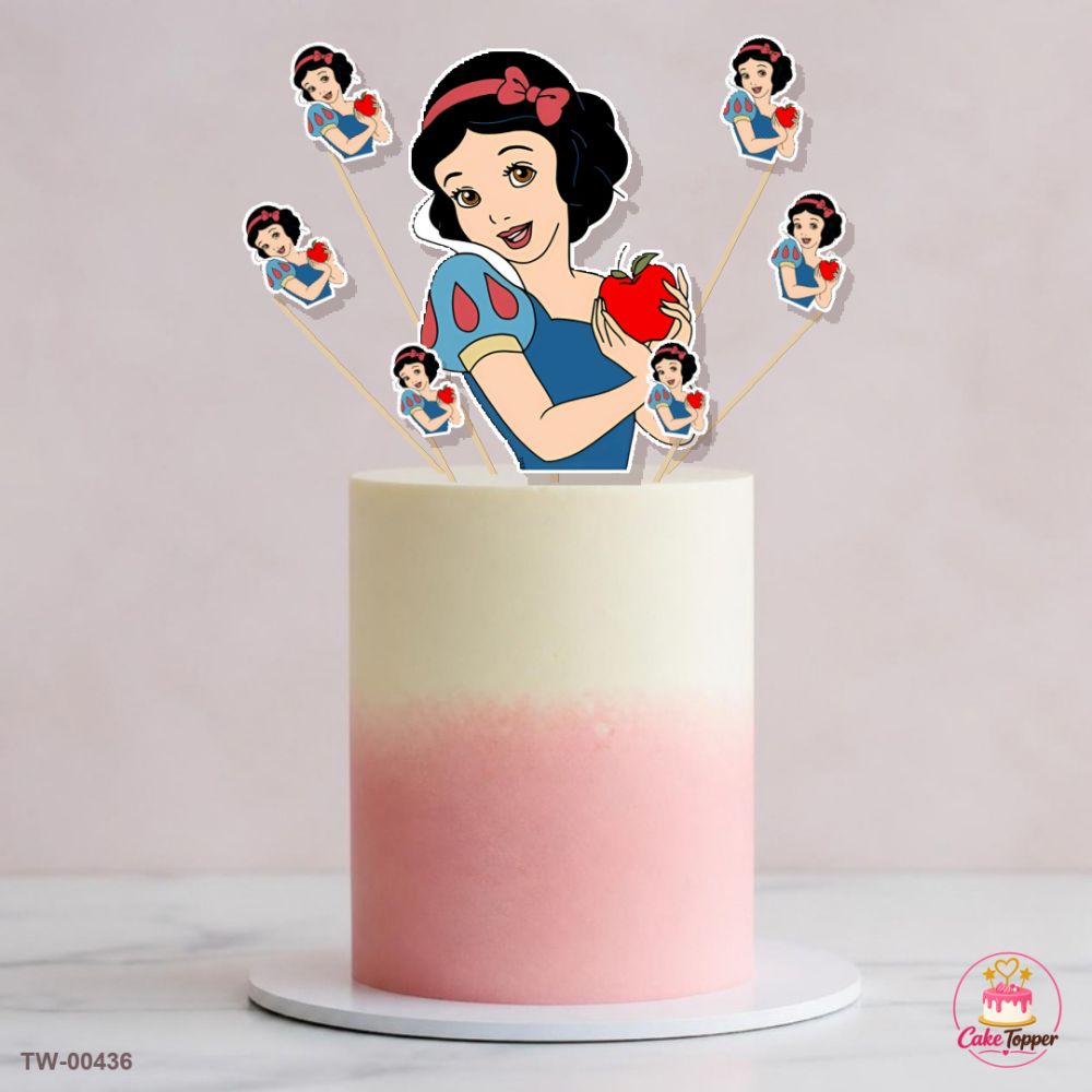 Snow White Topper Sheet 10 on a cake