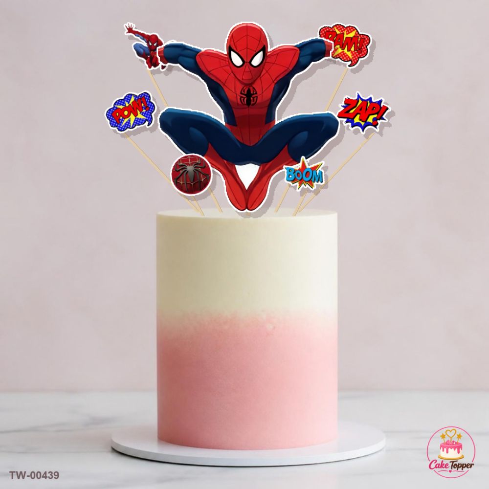 Spiderman Topper Sheet 10 on a cake