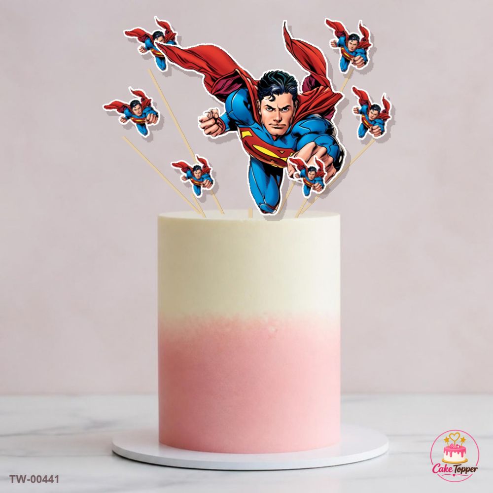 Superman Topper Sheet 10 on a cake