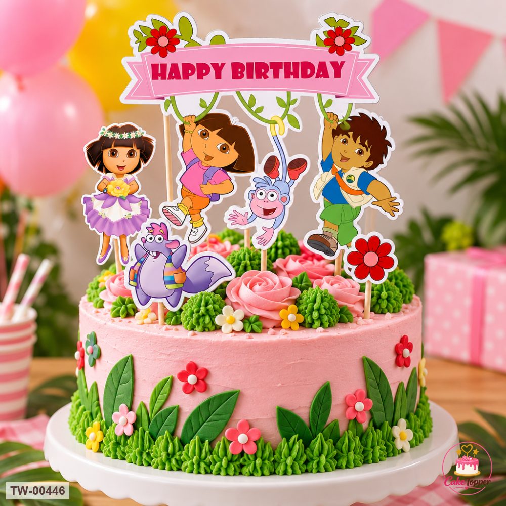 Little Girl Topper Sheet 10 on a cake