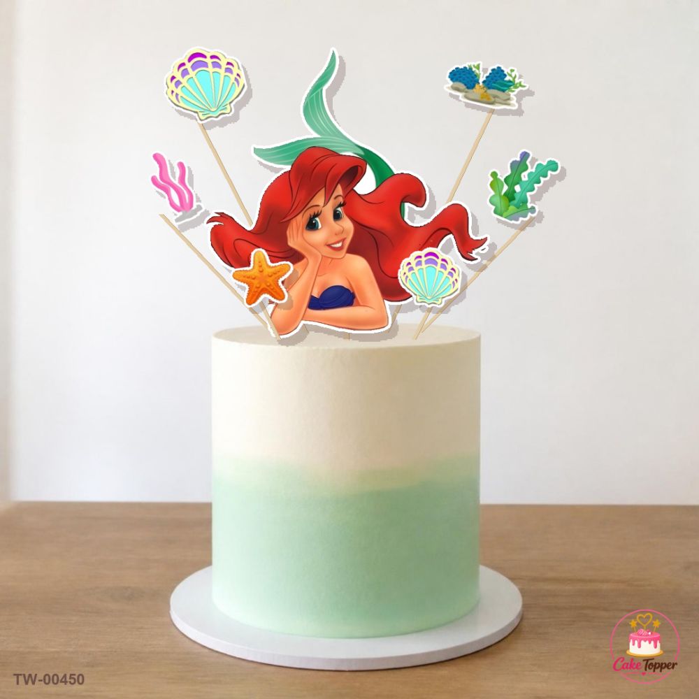 Ariel Topper Sheet 11 on a cake