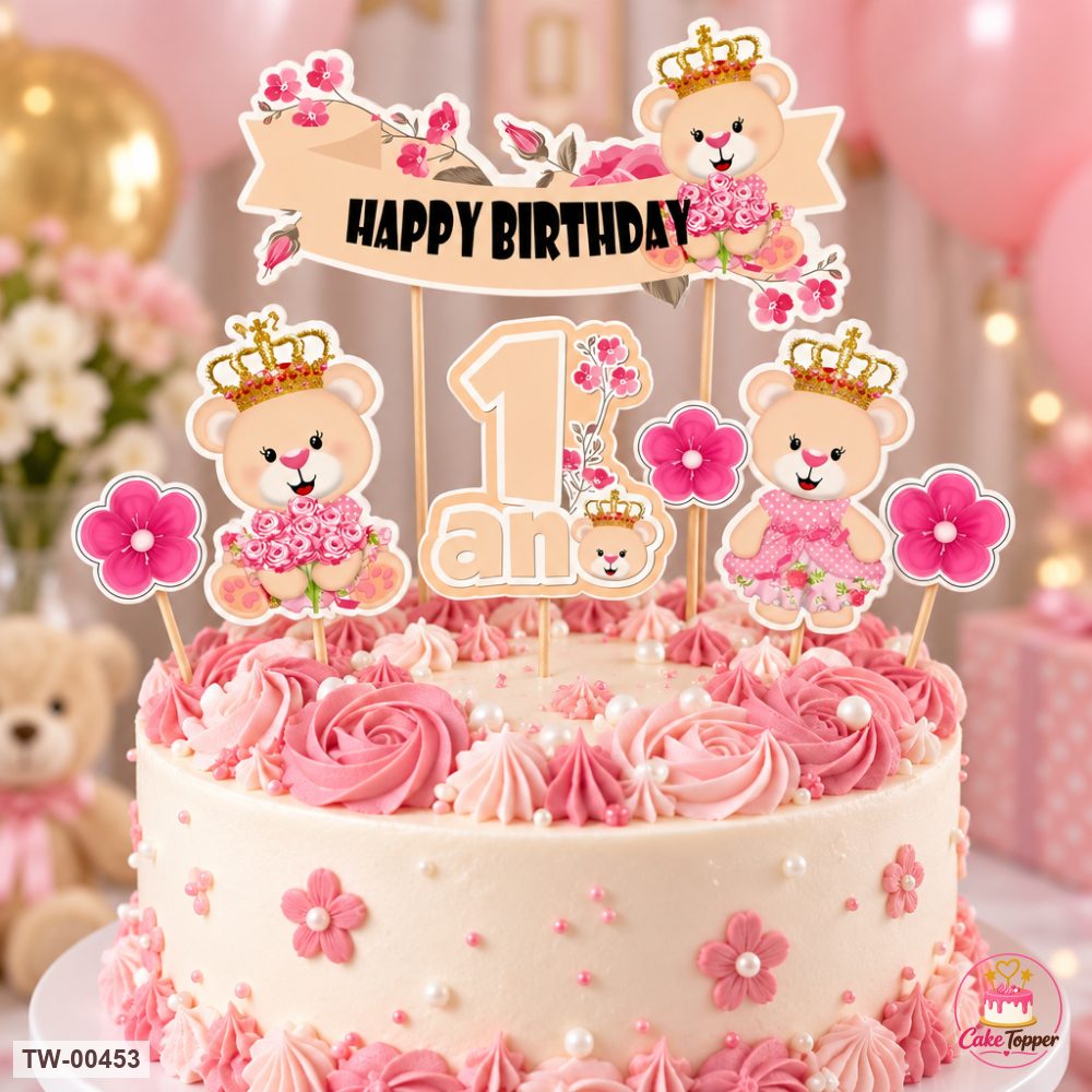 Bear Topper Sheet 11 on a cake