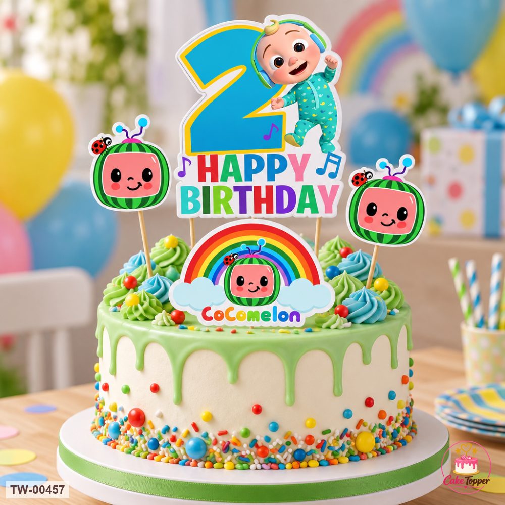 Cocomelon Topper Sheet 11 on a cake