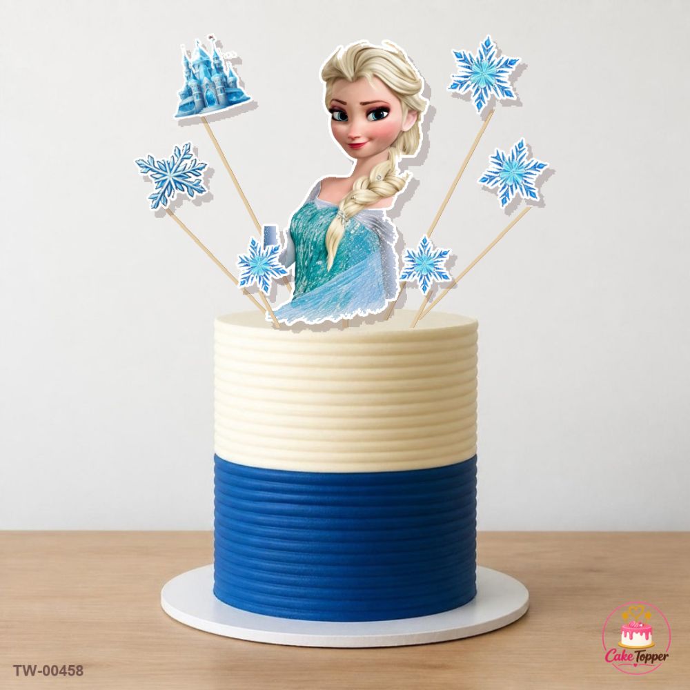 Elsa Topper Sheet 11 on a cake