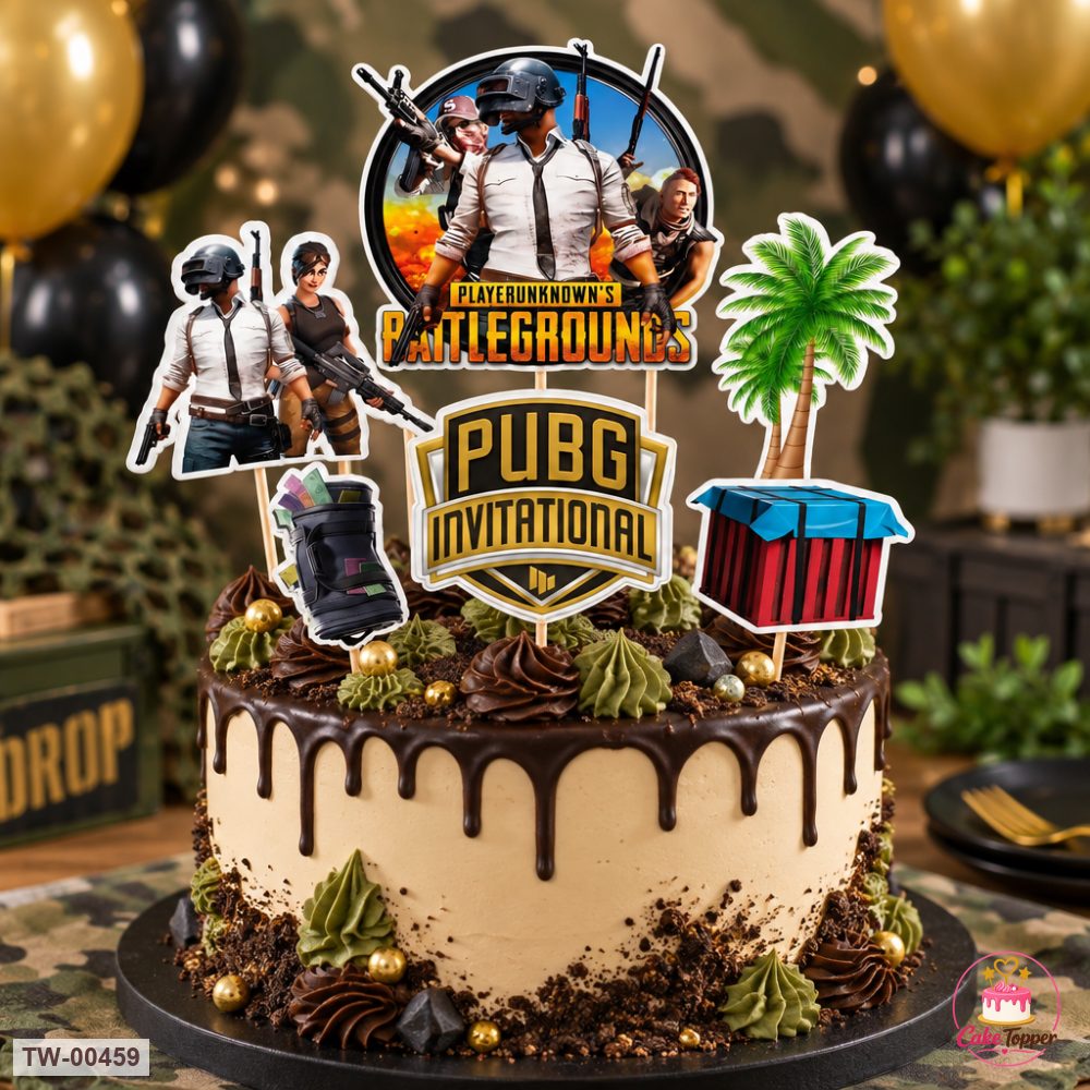 Games Topper Sheet 11 on a cake