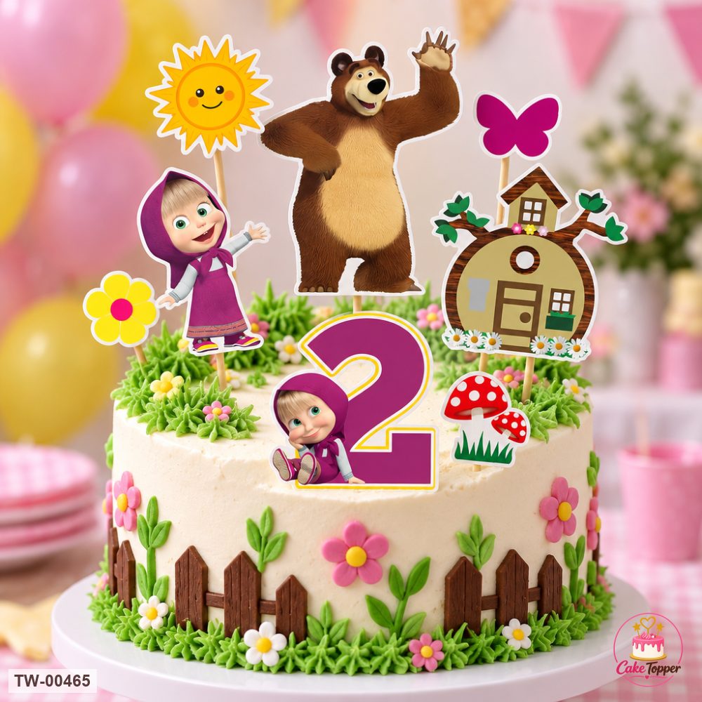 Masha Topper Sheet 11 on a cake