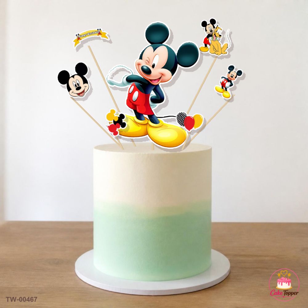 Mickey Mouse Topper Sheet 11 on a cake
