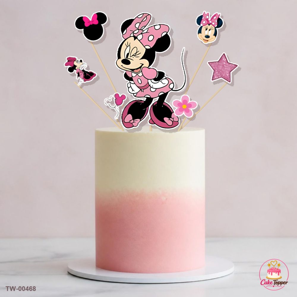 Minnie Mouse Topper Sheet 11 on a cake