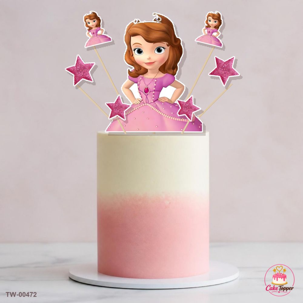 Sofia Topper Sheet 11 on a cake