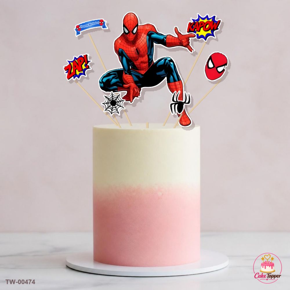 Spiderman Topper Sheet 11 on a cake