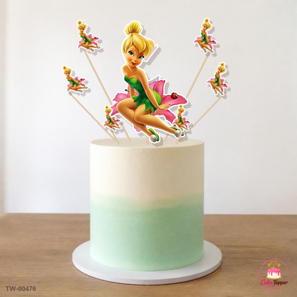 Tinker Bell Topper Sheet 11 on a cake