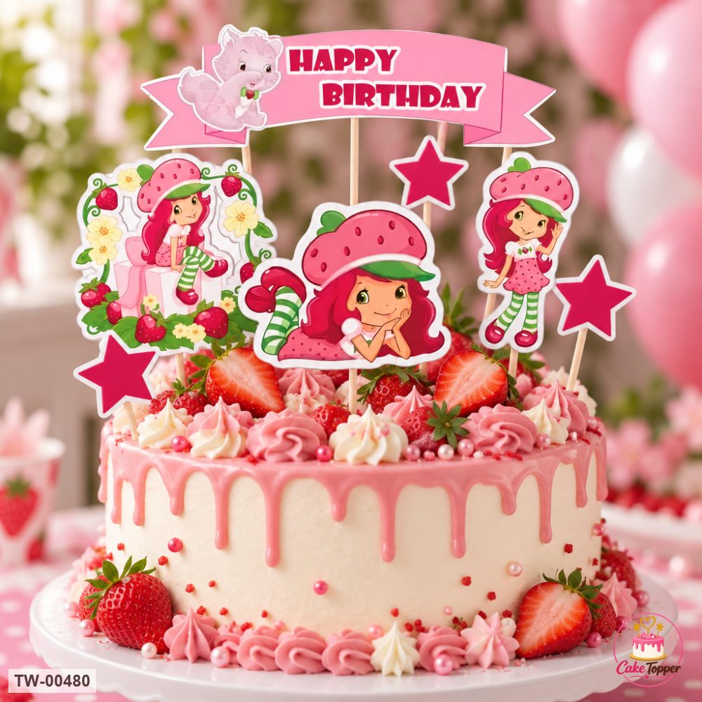 Little Girl Topper Sheet 11 on a cake