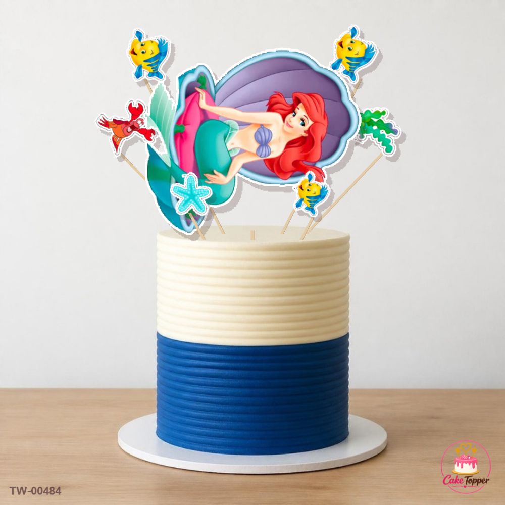 Ariel Topper Sheet 12 on a cake
