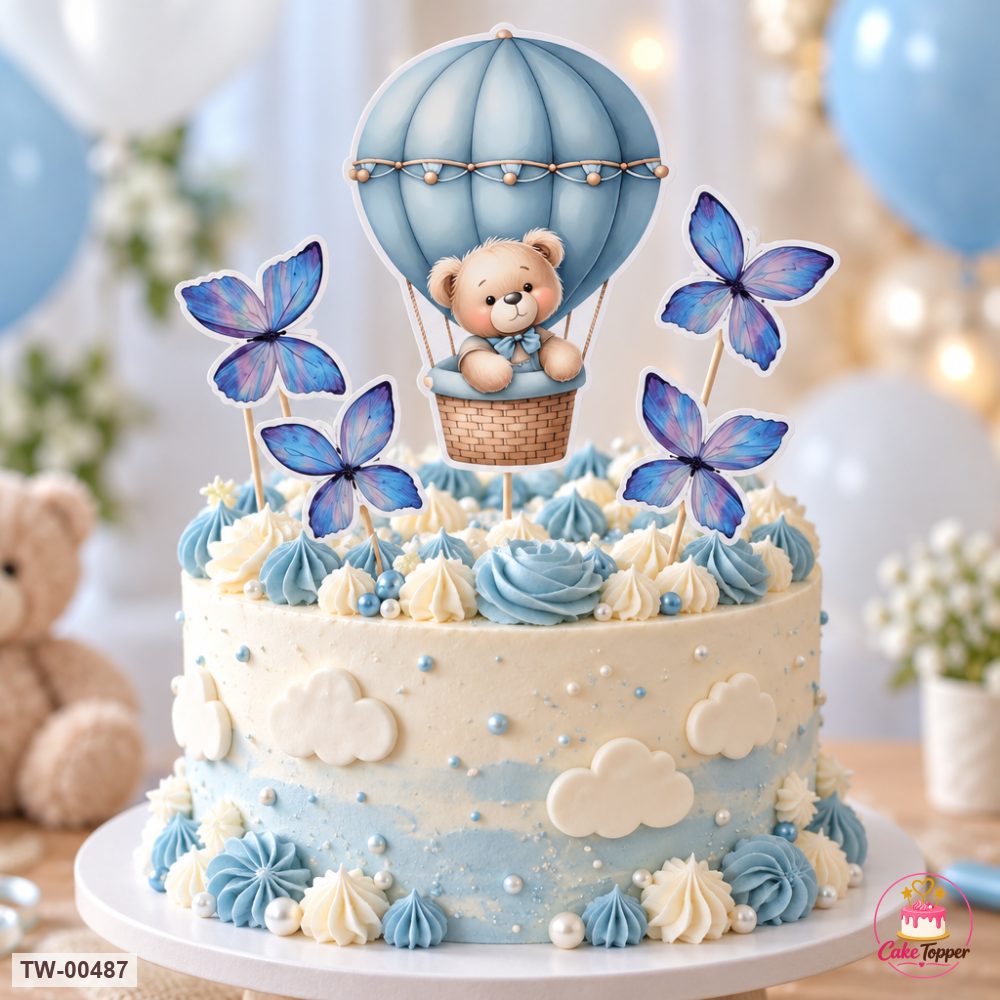 Bear Topper Sheet 12 on a cake