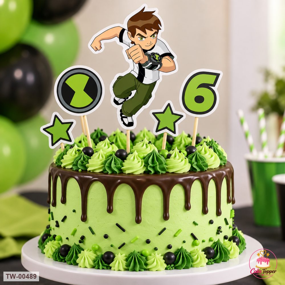 Ben 10 Topper Sheet 12 on a cake