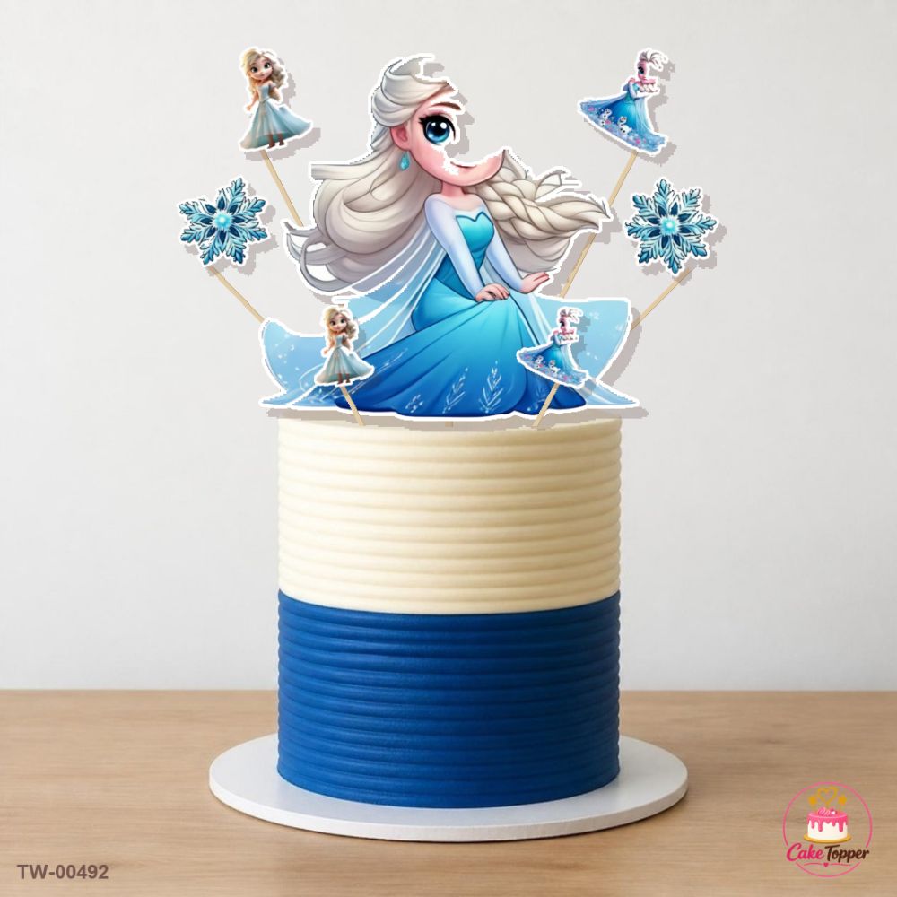 Elsa Topper Sheet 12 on a cake