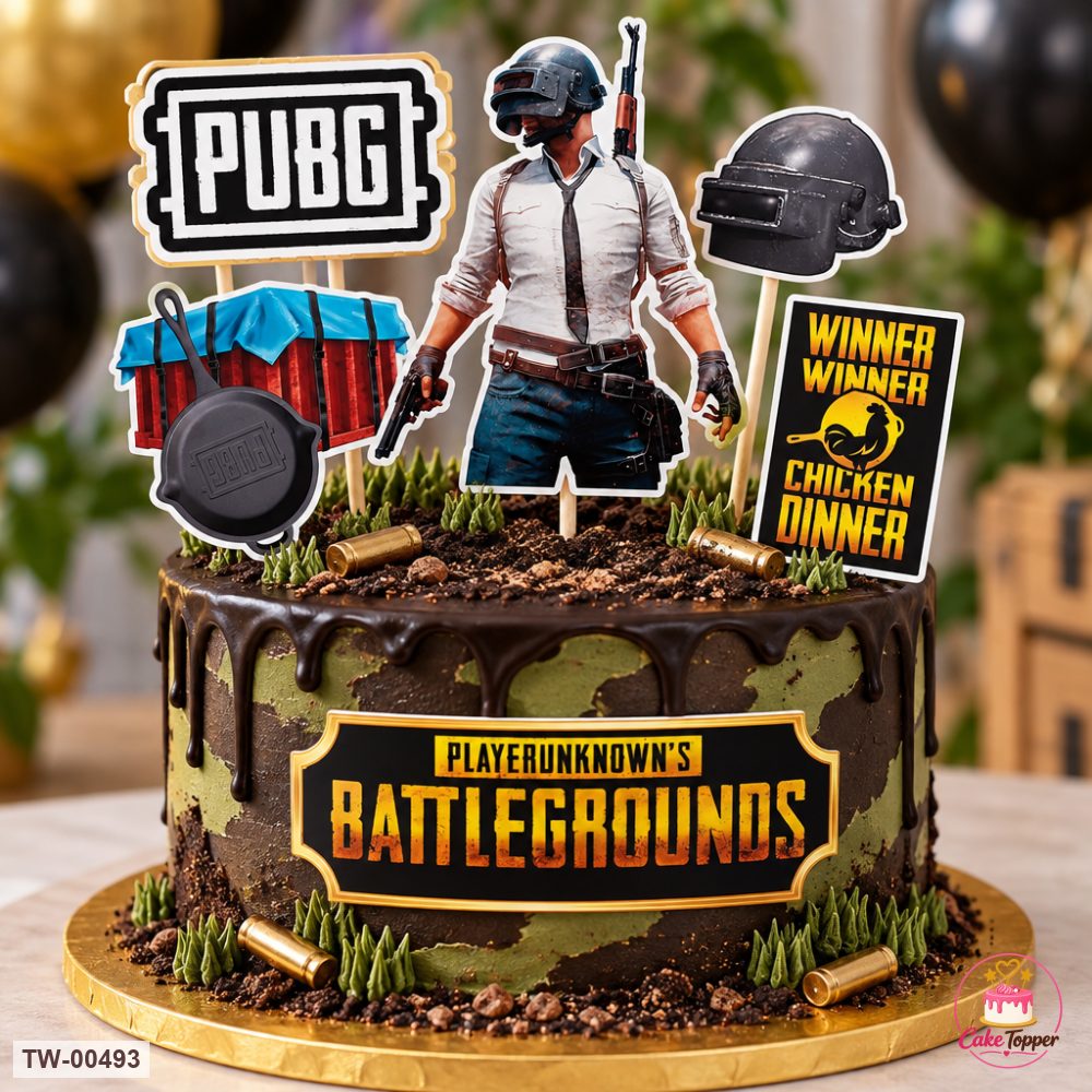 Games Topper Sheet 12 on a cake