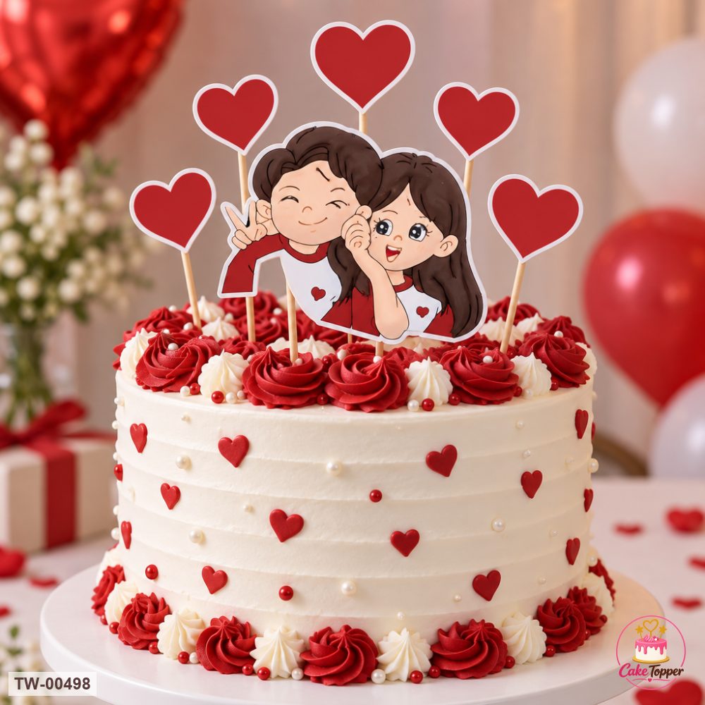 Love Topper Sheet 12 on a cake