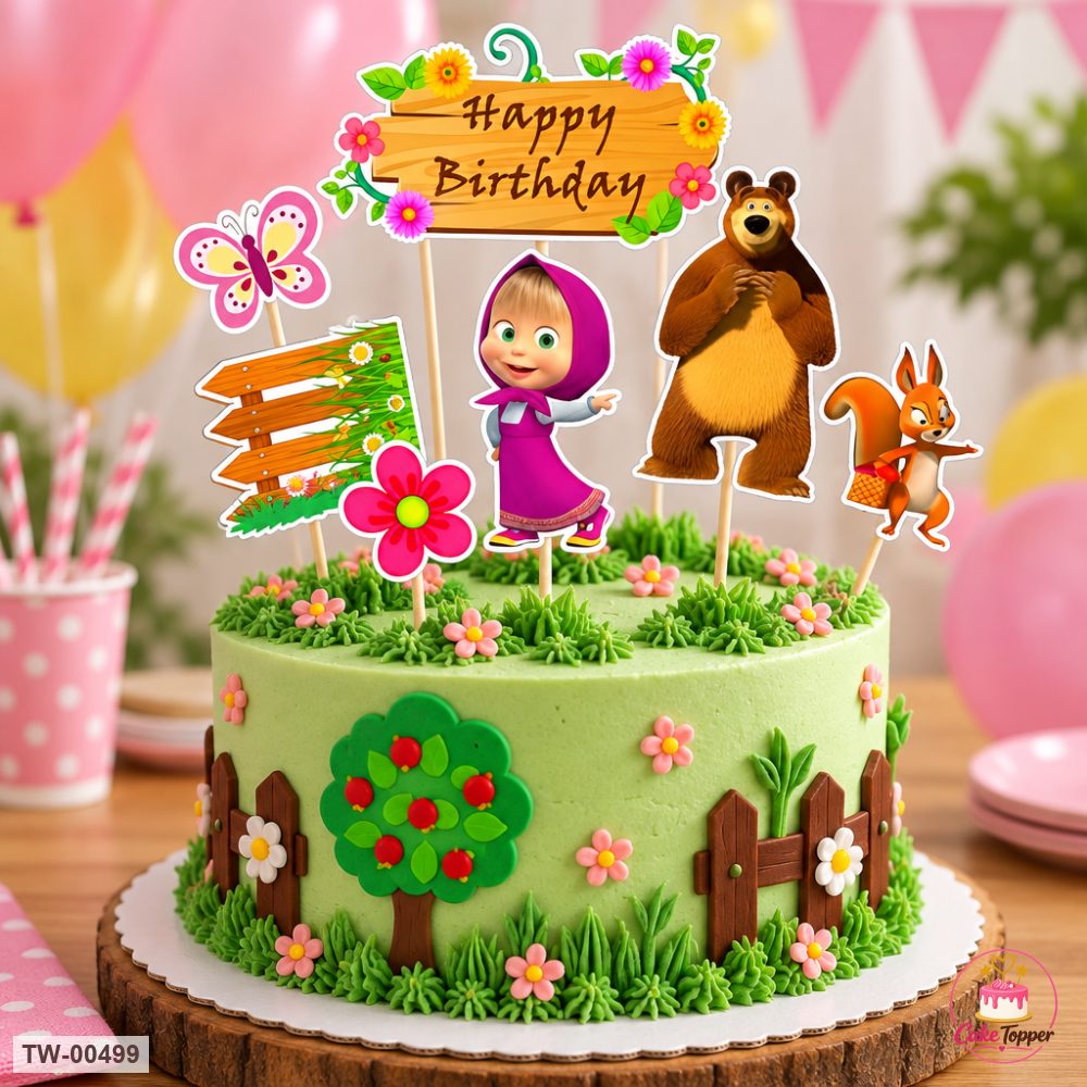 Masha Topper Sheet 12 on a cake
