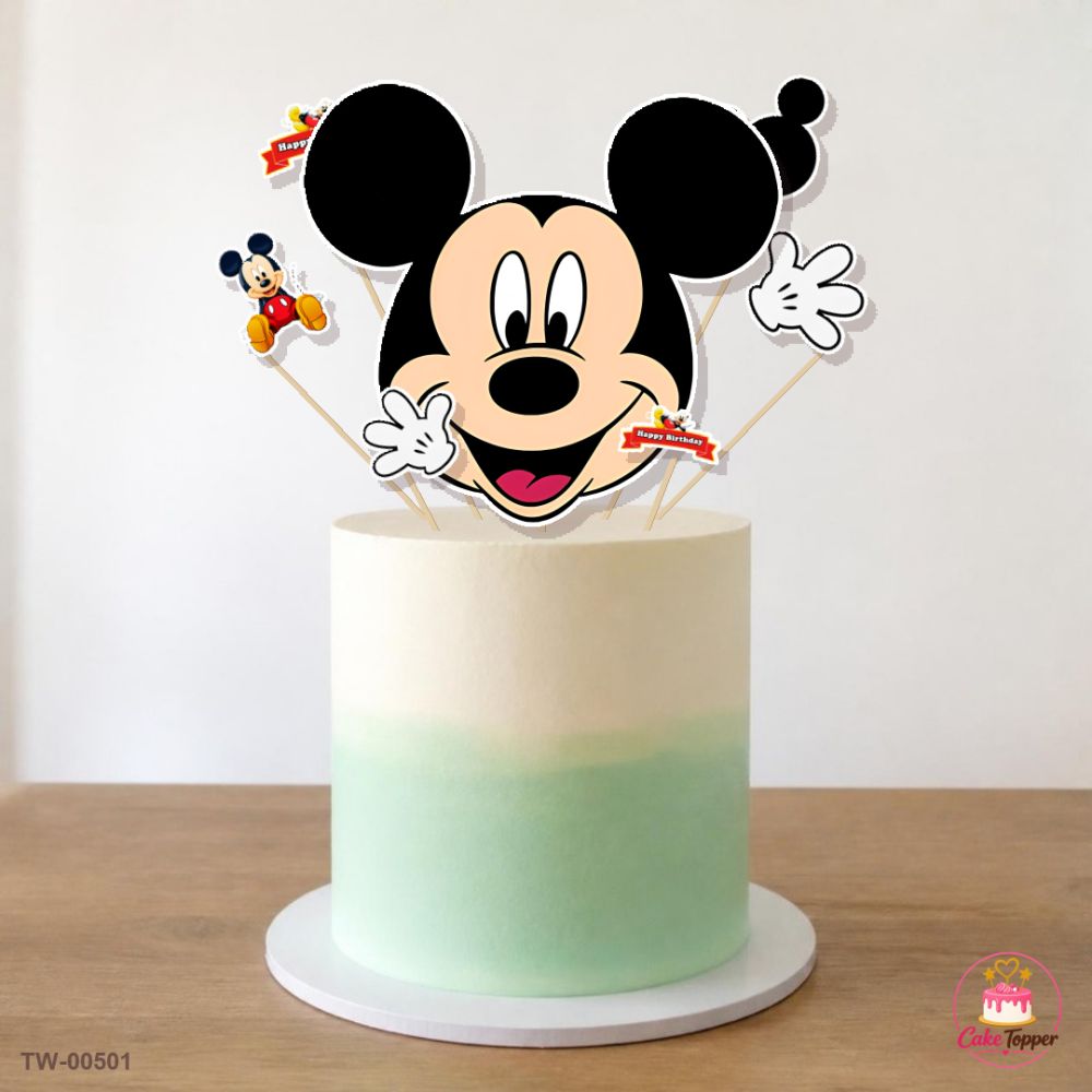 Mickey Mouse Topper Sheet 12 on a cake