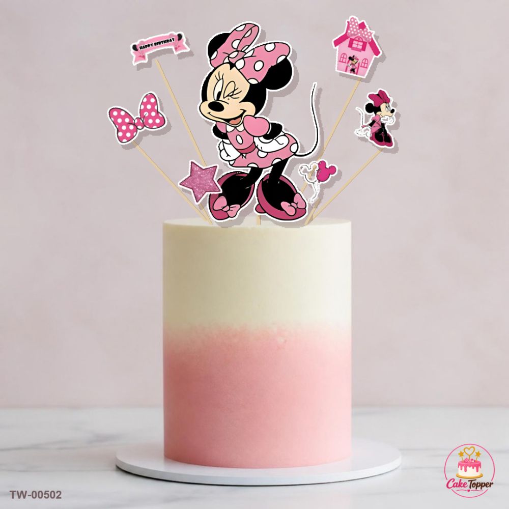 Minnie Mouse Topper Sheet 12 on a cake