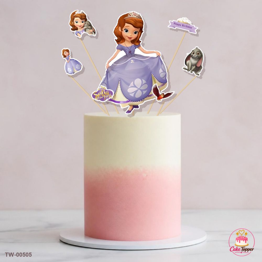 Sofia Topper Sheet 12 on a cake