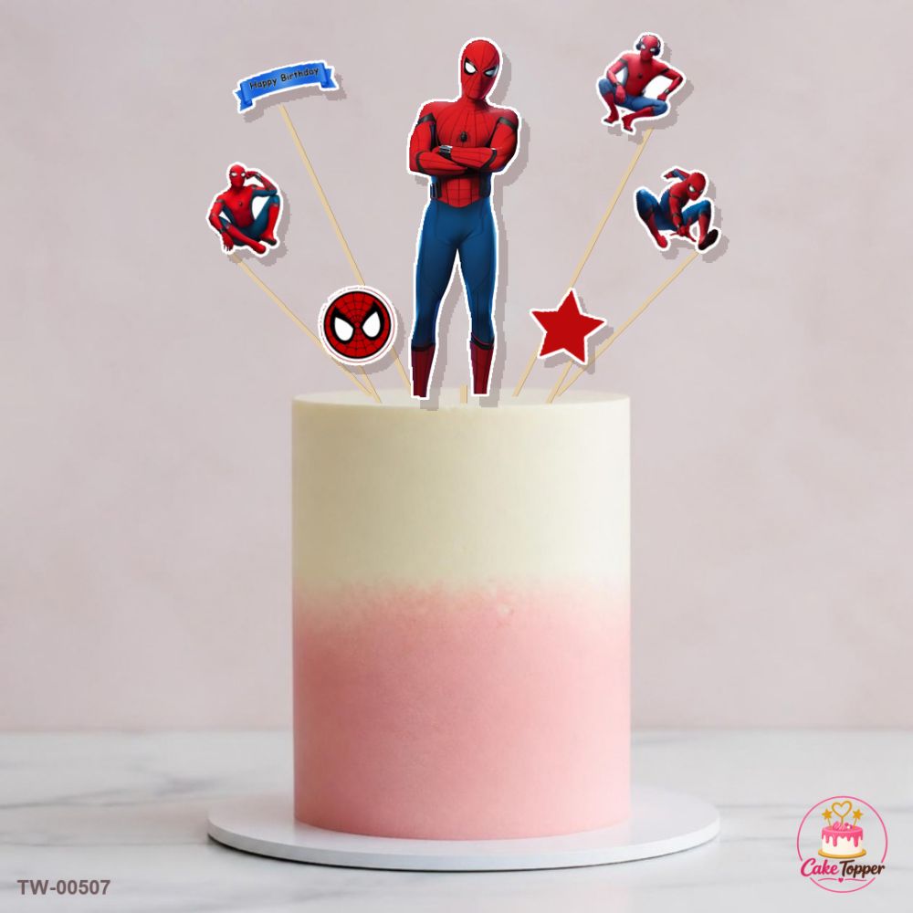 Spiderman Topper Sheet 12 on a cake