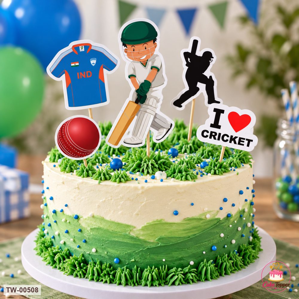Sports Topper Sheet 12 on a cake