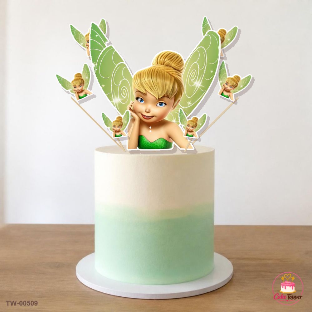 Tinker Bell Topper Sheet 12 on a cake