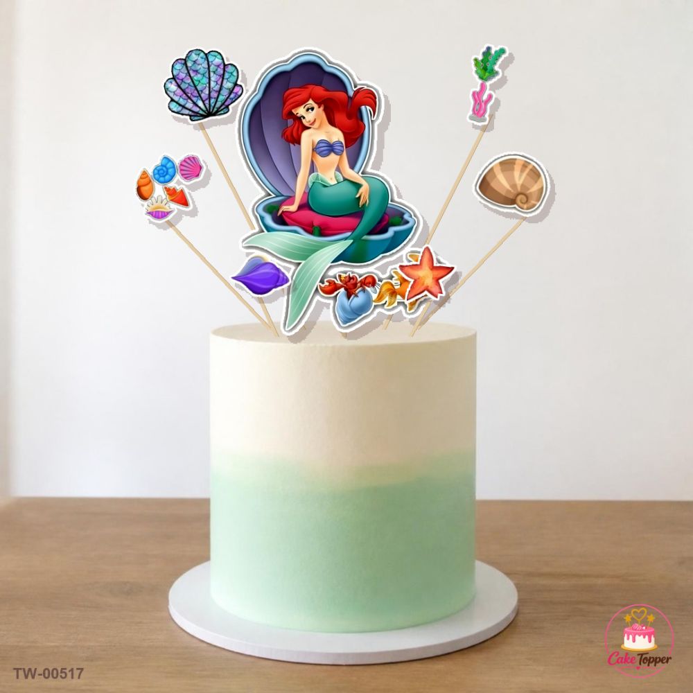 Ariel Topper Sheet 13 on a cake