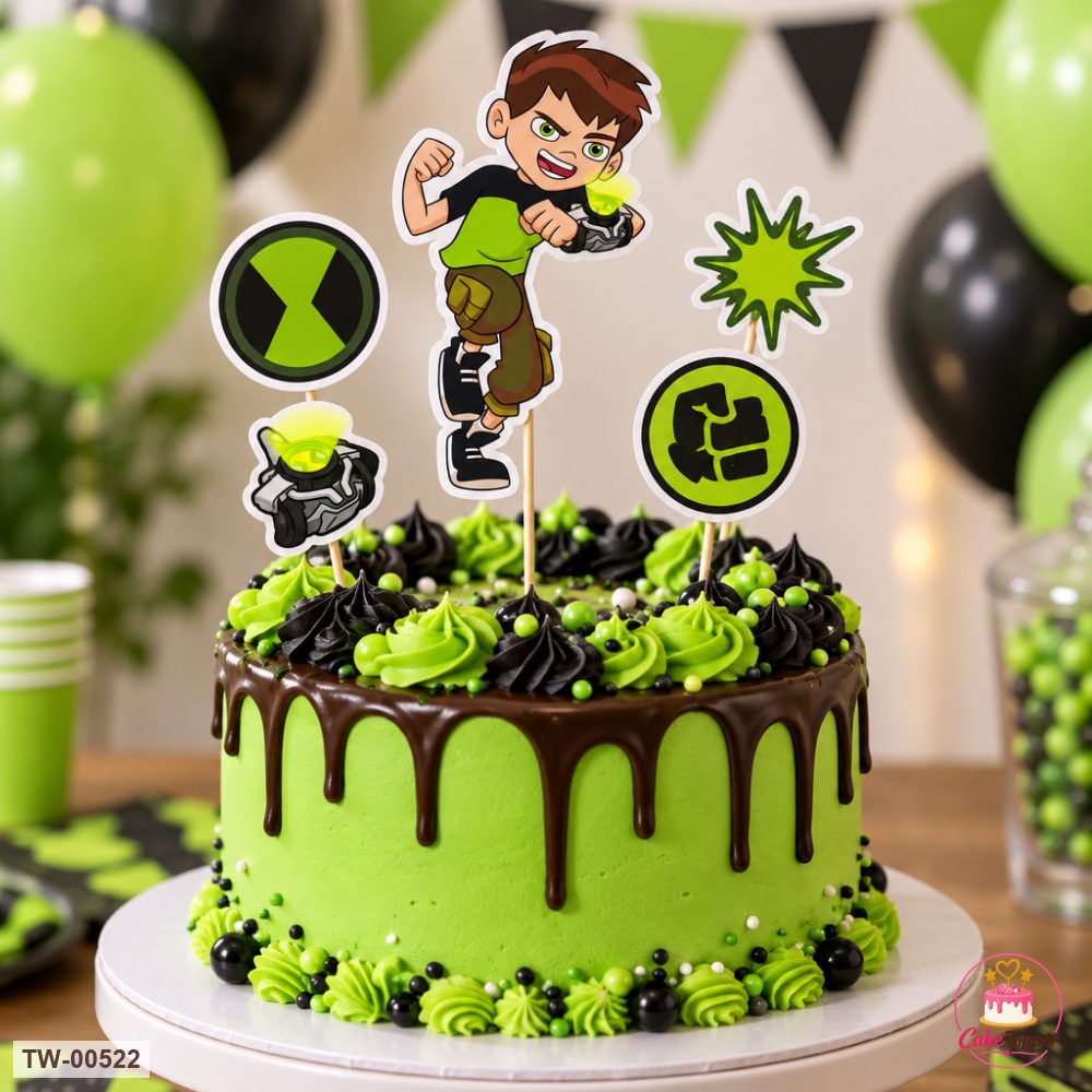 Ben 10 Topper Sheet 13 on a cake