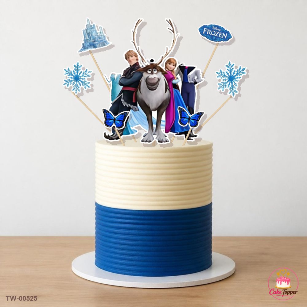 Elsa Topper Sheet 13 on a cake
