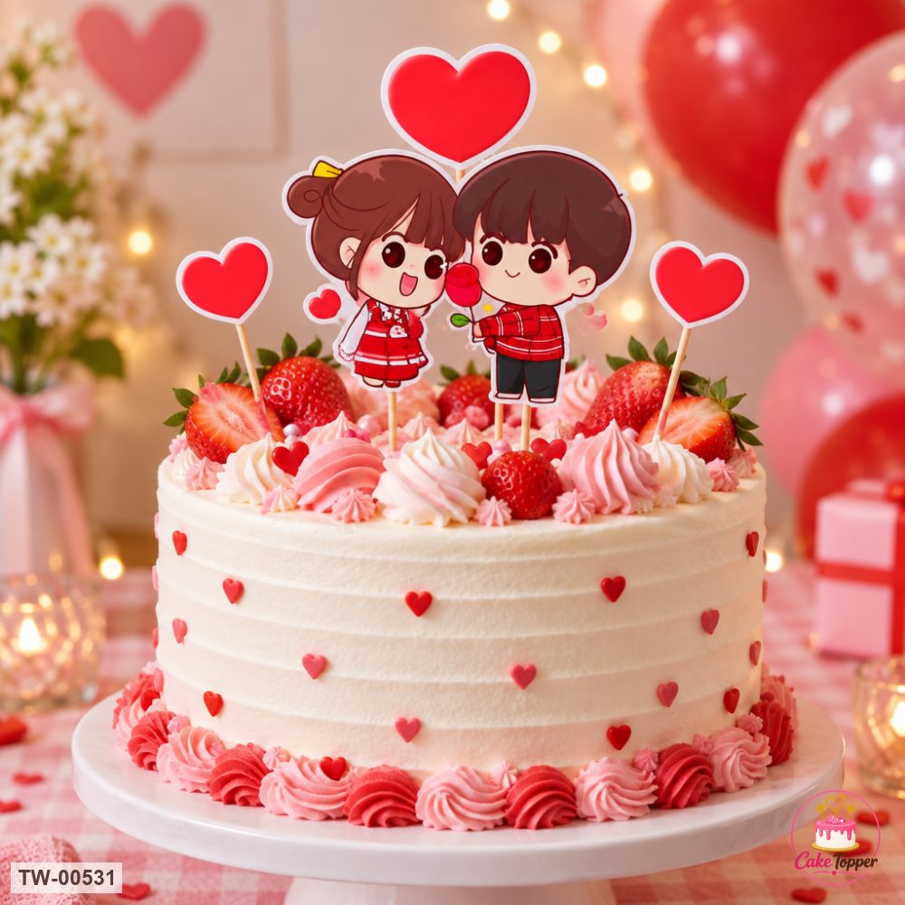 Love Topper Sheet 13 on a cake