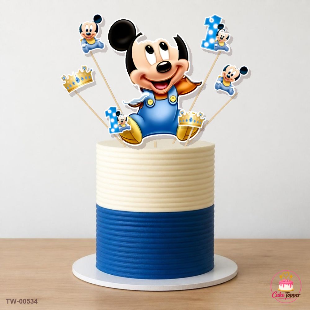 Mickey Mouse Topper Sheet 13 on a cake